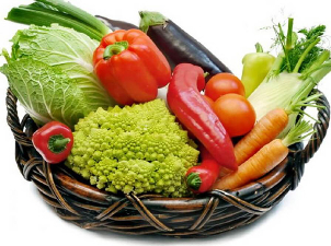 Légumes dans le panier