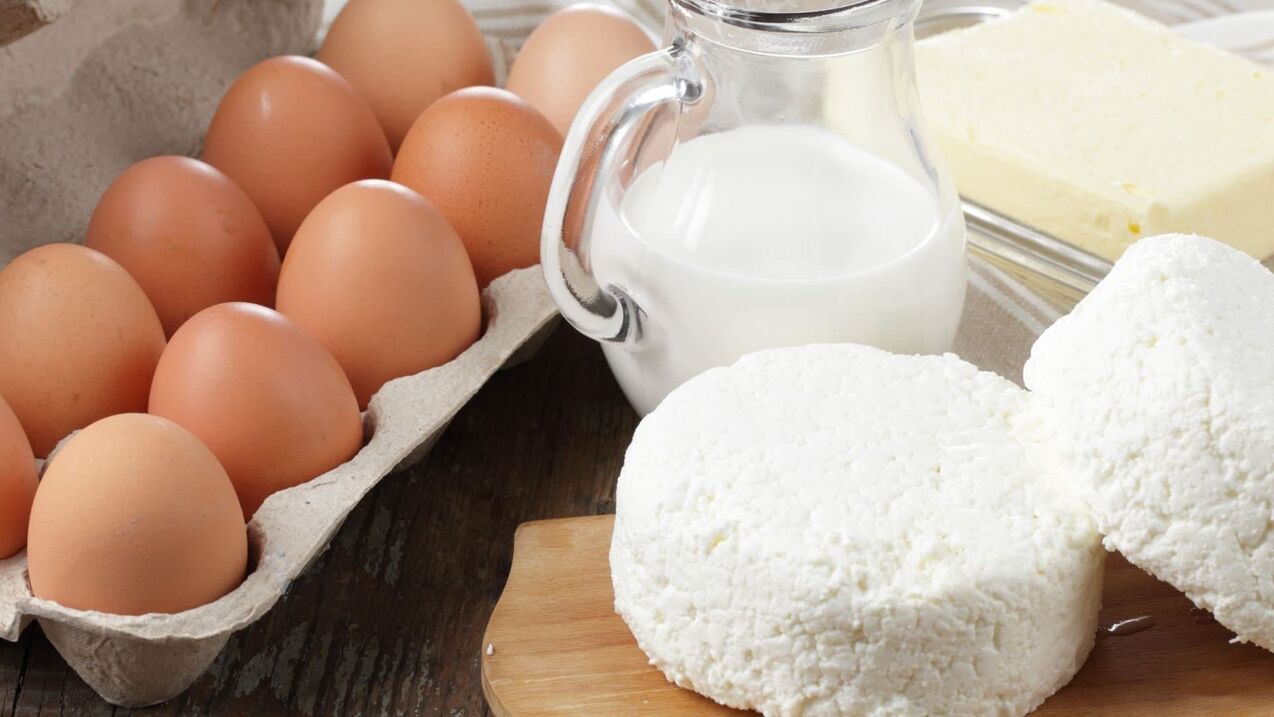 œufs et produits laitiers pour la puissance